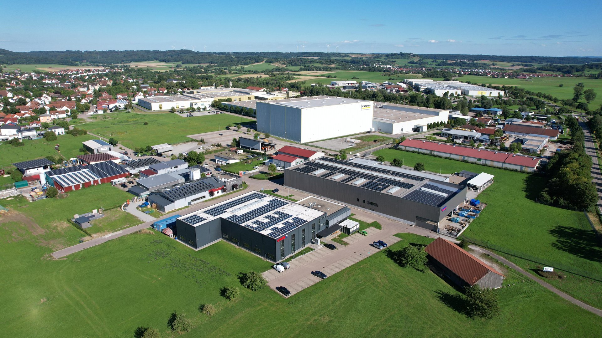 Blick auf Gewerbegebiet